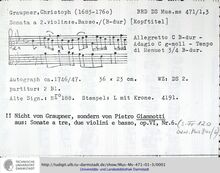 Partition No.6, partition complète, Trio sonates, Op.6, Gianotti, Pietro