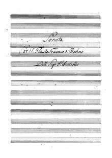 Partition parties complètes, Sonata pour flûte et violon, C major