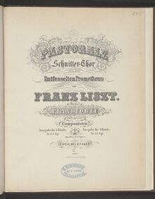 Partition Pastorale. Schnitterchor aus dem Entfesselten Prometheus. (S.508), Collection of Liszt editions, Volume 12