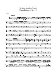 Partition altos, Piano Concerto No.19, F major, Mozart, Wolfgang Amadeus par Wolfgang Amadeus Mozart