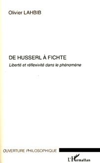 De Husserl à Fichte