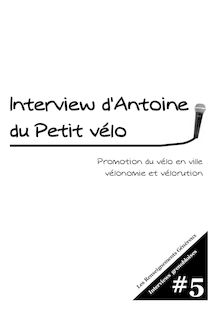 Interview d'Antoine du Petit vélo
