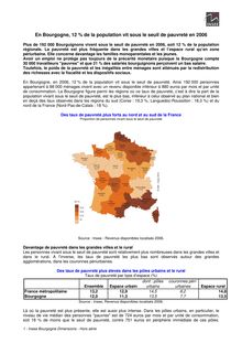 En Bourgogne, 12 % de la population vit sous le seuil de pauvreté en 2006