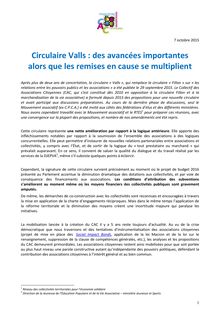 Communiqué du CAC sur la circulaire Valls du 29/09/2015
