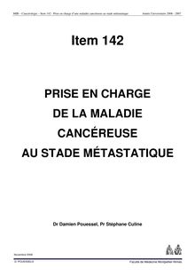 ITEM 142 PRISE EN CHARGE DE LA MALADIE CANCEREUSE AU  STADE METASTATIQUE ok