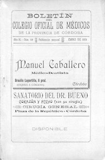 Boletín del Colegio Oficial de Médicos de la Provincia de Córdoba, n. 119 (1931)