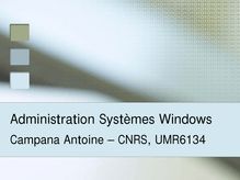Administration Systèmes Windows