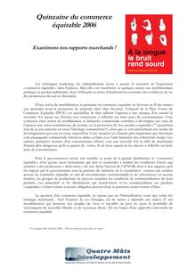 PDF, 143 ko - Quinzaine du commerce équitable 2006