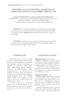 Adiciones a la flora de las sierras de Gúdar y Javalambre (Teruel), VIII