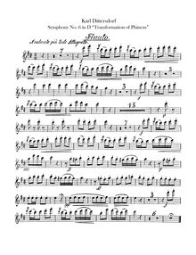 Partition flûte, 6 Symphonies after Ovid s Metamorphoses, Symphonies exprimant des métamorphoses d Ovide par Carl Ditters von Dittersdorf