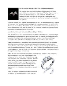 Are You Confused about the Critical Cs of Buying Diamond Jewelry