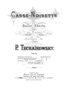 Partition complète, pour Nutcracker, Щелкунчик ; Casse-noisette