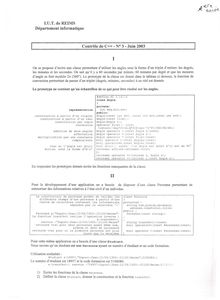Programmation Objet - 1ère Année 2003 Informatique IUT Reims