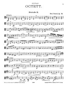 Partition viole de gambe 2, corde Octet, Op.78, Octett für 4 Violinen, 2 Bratschen und 2 Violoncelle, Op. 78