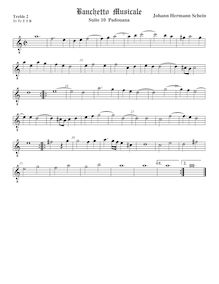 Partition viole de gambe aigue 2, octave aigu clef, Banchetto Musicale