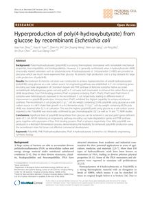 Hyperproduction of poly(4-hydroxybutyrate) from glucose by recombinant Escherichia coli