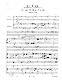 Partition complète, Piano Trio, D minor, Mozart, Wolfgang Amadeus