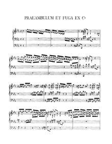 Partition complète, Preambulum et Fugue en C minor, Lübeck, Vincent