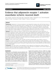Evidence that adiponectin receptor 1 activation exacerbates ischemic neuronal death