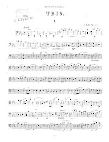 Partition de violoncelle, Piano Trio No.1, Op.102, C minor par Joachim Raff