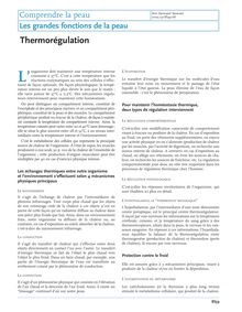 Les grandes fonctions de la peau - Thermorégulation