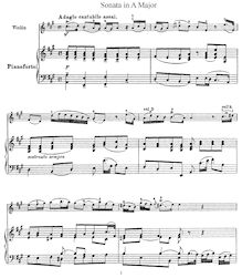 Partition violon Sonata en A Major (II), sonates pour an Accompanied Solo Instrument