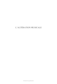 L’ALTÉRATION MUSICALE