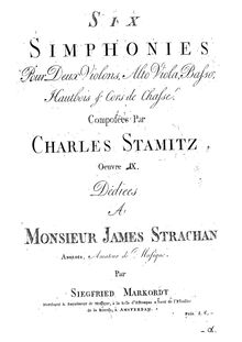 Partition parties complètes (B & W), Sinfonie op 9, Stamitz, Carl Philipp