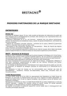PREMIERS PARTENAIRES DE  LA MARQUE BRETAGNE