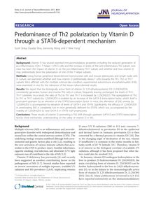 Predominance of Th2 polarization by Vitamin D through a STAT6-dependent mechanism