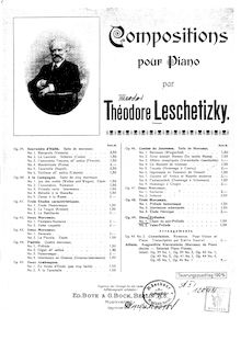 Partition de piano, 2 préludes, Op.49, Leschetizky, Theodor