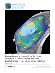 Comparison of accelerated partial breast irradiation via multicatheter interstitial brachytherapy versus whole breast radiation