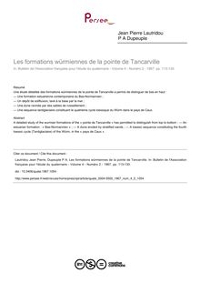 Les formations würmiennes de la pointe de Tancarville - article ; n°2 ; vol.4, pg 113-130