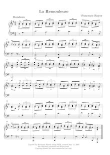 Partition La Remouleuse, Pièces de clavecin, Royer, Joseph-Nicolas-Pancrace