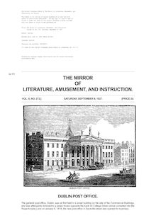 The Mirror of Literature, Amusement, and Instruction - Volume 10, No. 272, September 8, 1827