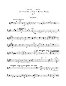 Partition Trombone 1, 2, 3, Tuba, pour Pleasure Dome of Kubla Khan
