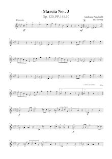 Partition parties complètes, Marcia No.3, Op.120, Ponchielli, Amilcare