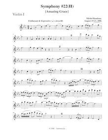 Partition violons I, Symphony No.22, C minor, Rondeau, Michel par Michel Rondeau