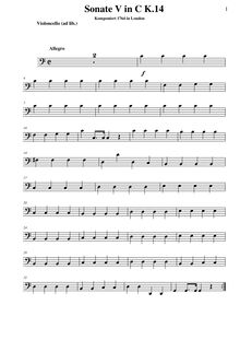 Partition violoncelle (en option) , partie, violon Sonata, Violin Sonata No.9