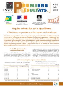 Enquête Information et Vie Quotidienne :  L’illettrisme, un problème préoccupant en Guadeloupe