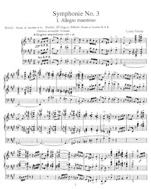 Partition complète, Symphonie No.3, Op.28, Vierne, Louis