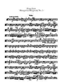 Partition altos, Hungarian Rhapsody No.5, Héroïde-élégiaque, E minor