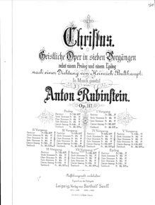 Partition Scene 7 et Epilogue, Christus, Op.117, Rubinstein, Anton