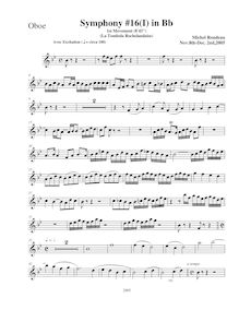 Partition hautbois, Symphony No.16, Rondeau, Michel