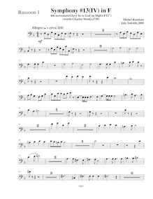 Partition basson 1, Symphony No.13  Chistmas Symphony , F major par Michel Rondeau