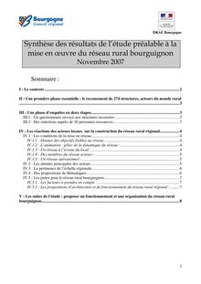 071203 synthèse étude réseau rural bourguignon