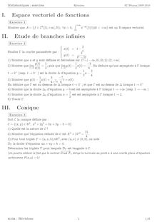 Mathematiques exercices Revisions PC Brizeux