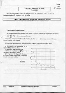Analyse et traitement du signal 2000 Génie Informatique Université de Technologie de Belfort Montbéliard