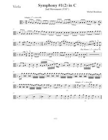 Partition altos, Symphony No.1, C major, Rondeau, Michel par Michel Rondeau