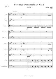 Partition I, ♩=170 (Rondo), Serenade No.2, "Partenheimer" Serenade